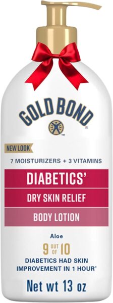 Gold Bond Diabetics' Dry Skin Relief Body Lotion, 13 oz., with Aloe to Moisturize & Soothe