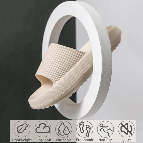 rosyclo Cloud Slippers for Women and Men, Pillow House Slippers Shower Shoes Indoor Slides Bathroom Sandals, Ultimate Comfort, Lightweight, Thick Sole, Non-Slip, Easy to Clean