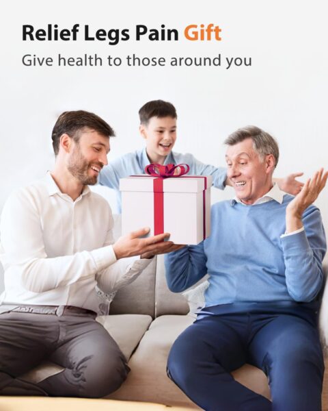 CINCOM Leg Massager with Heat and Compression, Legs Massage for Circulation and Pain Relief, Heating Calf Leg Air Compression Massager Help with Relief Edema