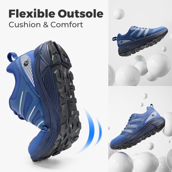 FitVille Extra Wide Sneakers for Men with Wide Toe Box, Lightweight Trail Running Shoes for Diabetic Men, Flat Feet, Heel Pain & Plantar Fasciitis Relief