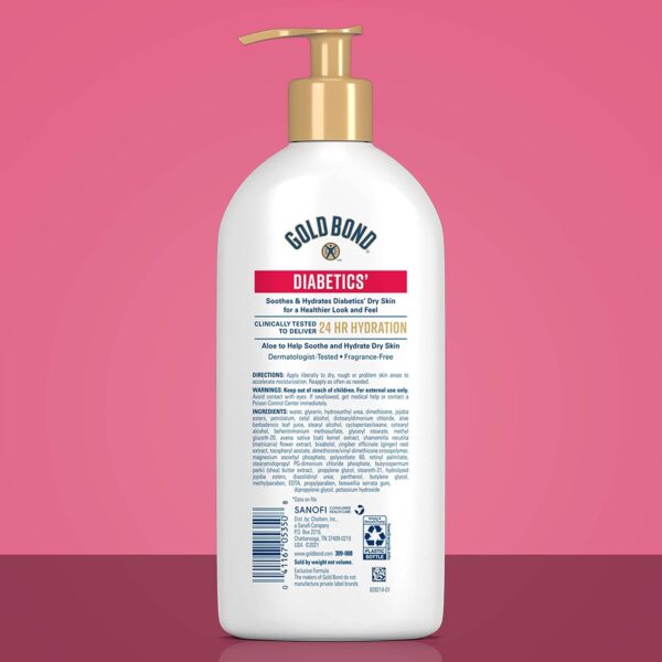 Gold Bond Diabetics' Dry Skin Relief Body Lotion, 13 oz., with Aloe to Moisturize & Soothe
