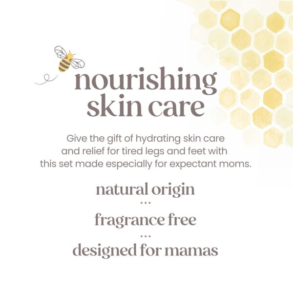 Burt's Bees Pregnancy Essentials Christmas Gifts Set, 3 Baby Shower Products & Must Have Baby Registry Items, Nourishing Skincare for Mom to be - Mama Belly Butter, Original Lip Balm, Leg & Foot Cream