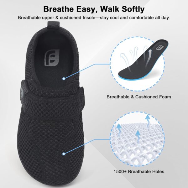 JOINFREE Diabetic Wide Walking Shoes for Women & Men with Adjustable Upper, Zero Drop Non Slip Casual Sneakers Comfortable for Edema, Arthritis, Swollen Feet & Elderly