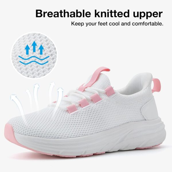 KOLILI Women's Wide Toe Box Shoes Easy Slip On Cushion Walking Sneakers