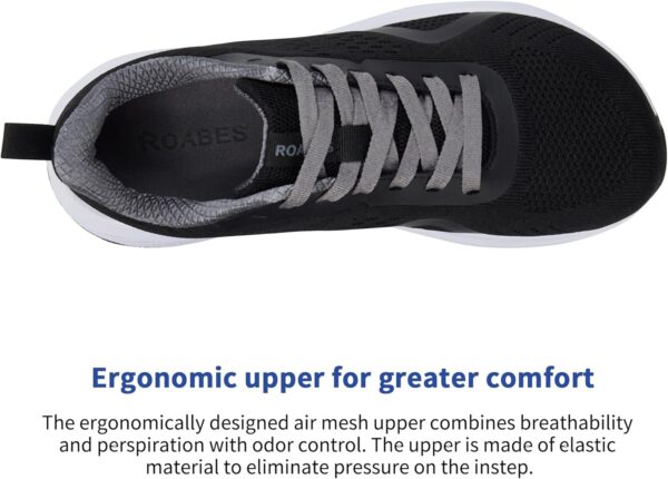 Women's Wide Toe Box Sneakers, Wide Tennis Running Shoes, Rubber Non-Slip Breathable Gym Workout Shoes