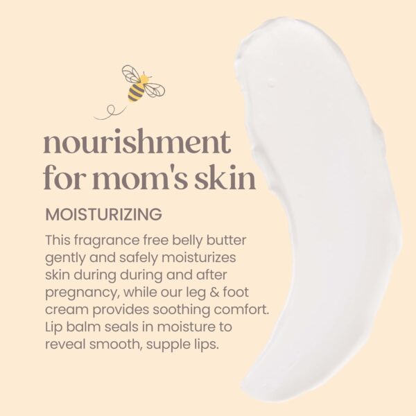 Burt's Bees Pregnancy Essentials Christmas Gifts Set, 3 Baby Shower Products & Must Have Baby Registry Items, Nourishing Skincare for Mom to be - Mama Belly Butter, Original Lip Balm, Leg & Foot Cream