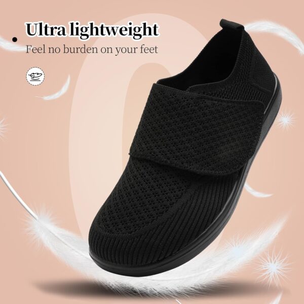 Diabetic Shoes for Women Wide Toe Box Adjustable Slip On Orthopedic Sneakers Zapatos para Diabéticos Mujer Comfortable Walking Women Shoes for Swollen Feet