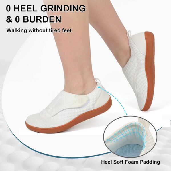 Womens Walking Shoes Comfortable Wide Diabetic Shoes Adjustable Elderly Neuropathy Bunion Swollen Feet Nursing Shoe Breathable Indoor Outdoor Flat Slippers