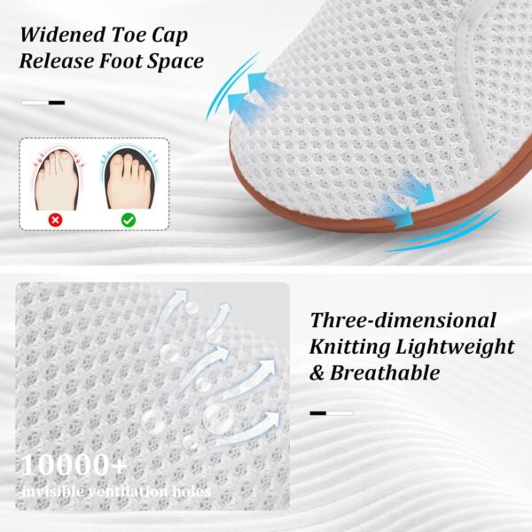 Womens Walking Shoes Comfortable Wide Diabetic Shoes Adjustable Zero Drop Edema Shoe Breathable Neuropathy Nursing Shoes Casual Wide Width Sneakers