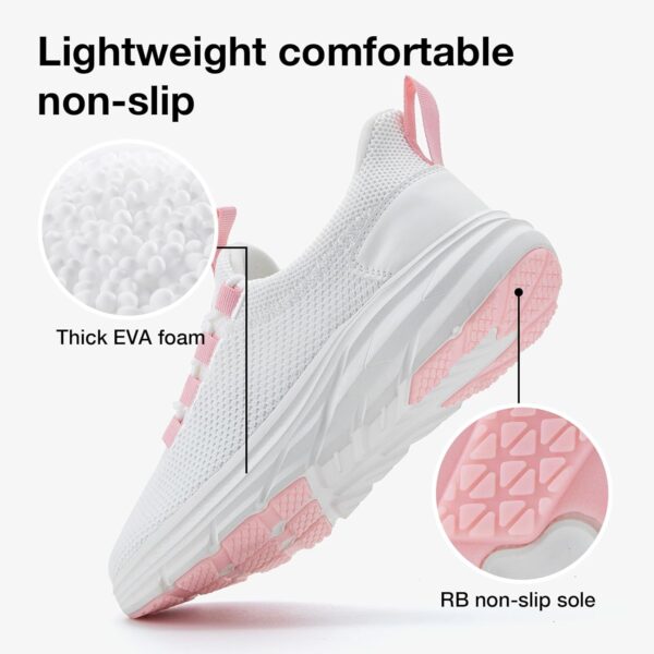 KOLILI Women's Wide Toe Box Shoes Easy Slip On Cushion Walking Sneakers