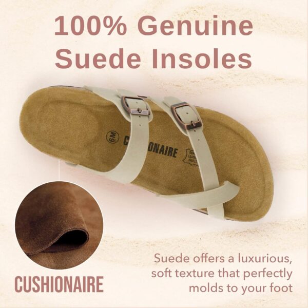 CUSHIONAIRE Women's Luna Cork Footbed Sandal With +Comfort