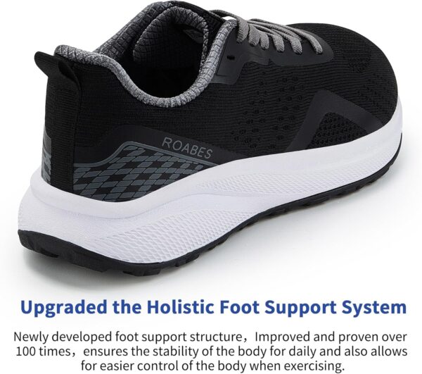 Women's Wide Toe Box Sneakers, Wide Tennis Running Shoes, Rubber Non-Slip Breathable Gym Workout Shoes