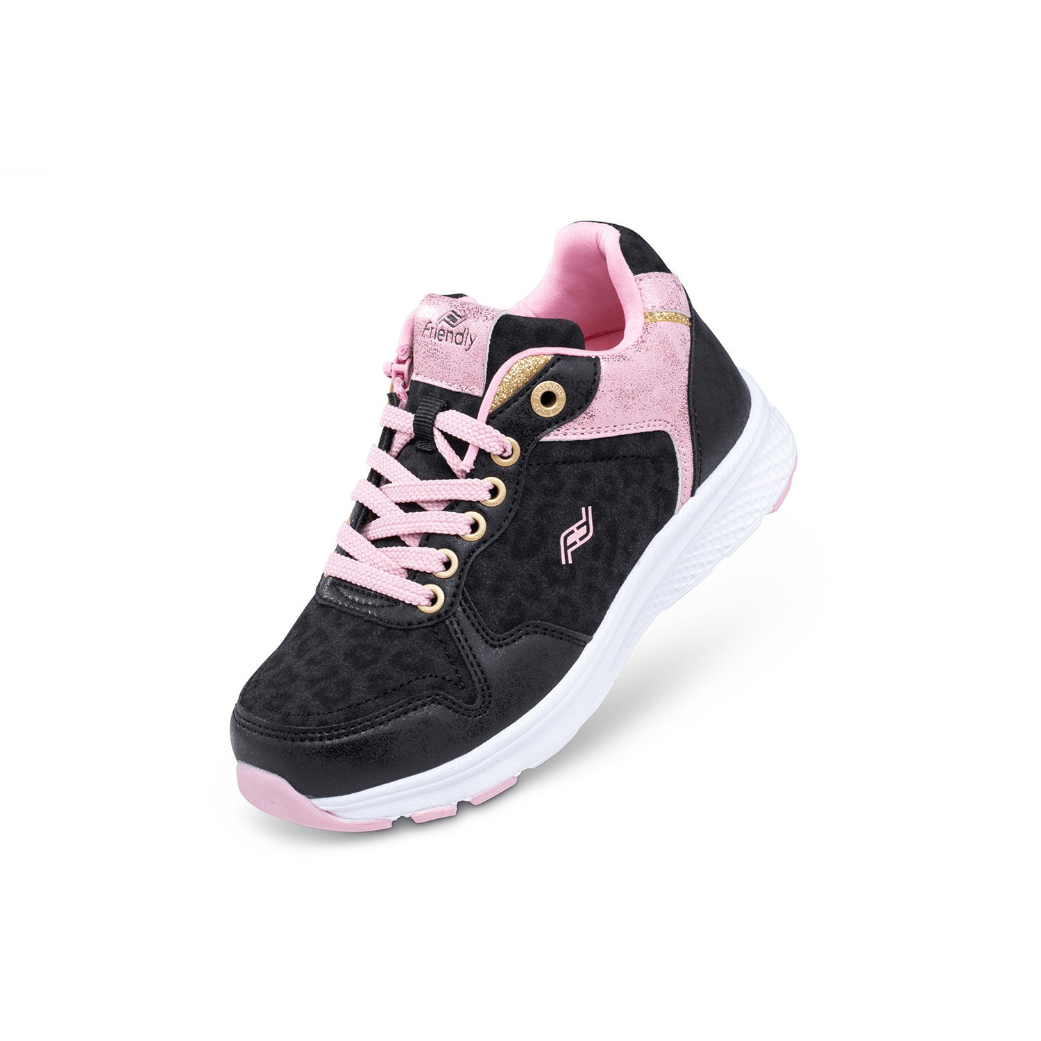Excursion Black Leopard & Dahlia Pink - Friendly Shoes - The Shoe for All Abilities
