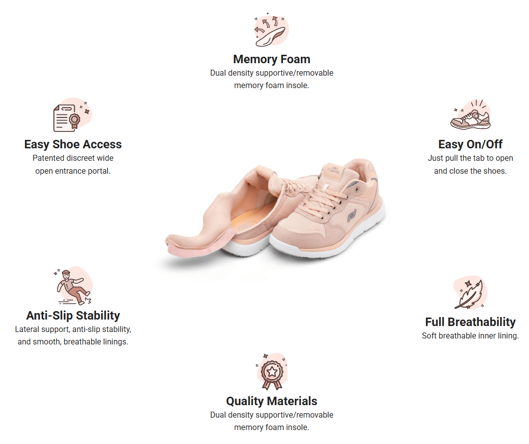 Friendly Shoes Excursion Wide diabetic-friendly shoe with rear zipper and wide toe box