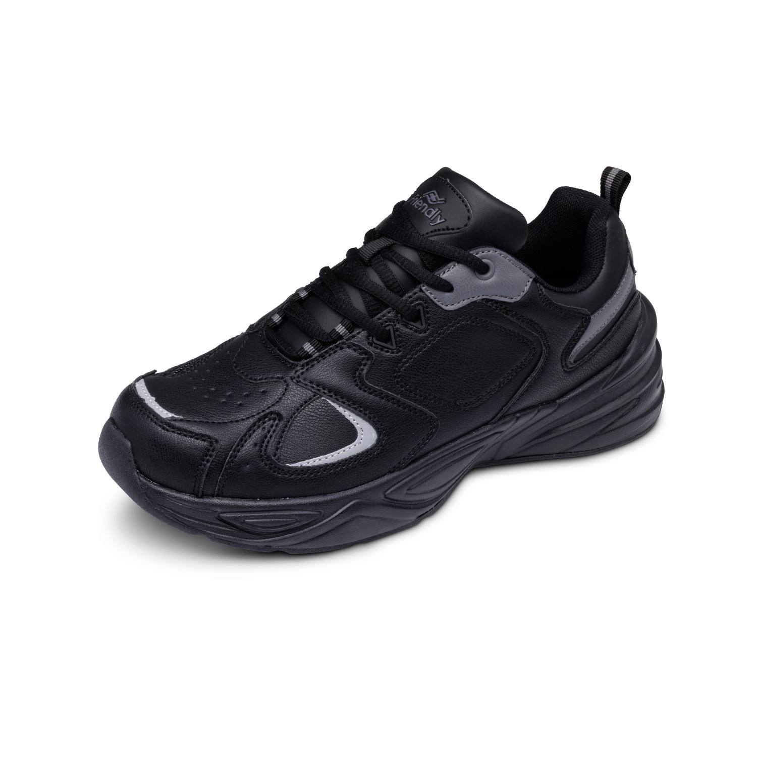 classic black sneakers with adaptive features
