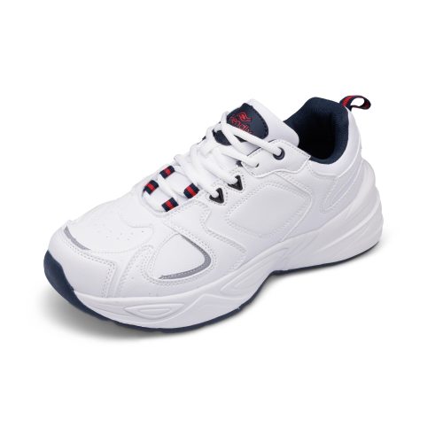 white sneaker with adaptive zipper
